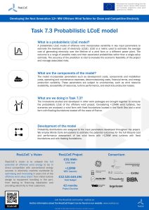 Fact Sheet Probabilistic LCoE model (IWES)
